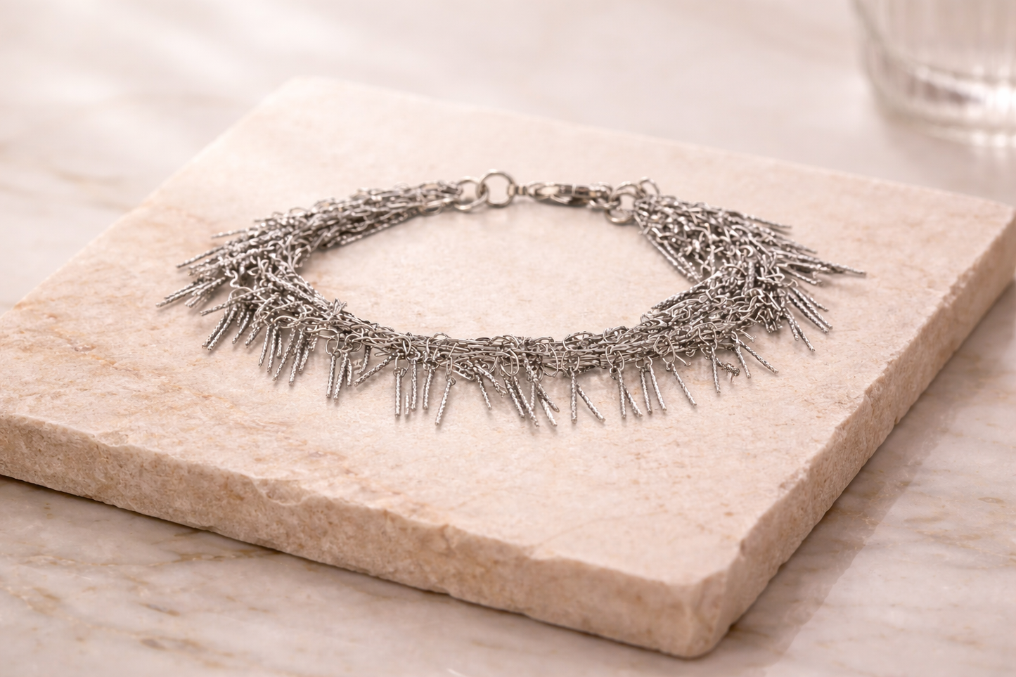 Armband "Spikes" Charleston Stil Rosé-gold, Gun Metal Silberfarben Nickelfrei Biba