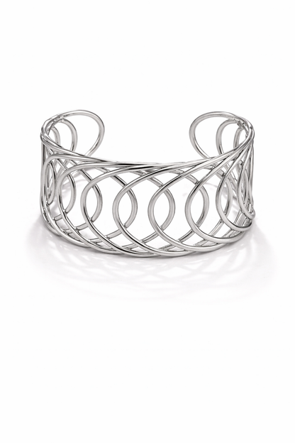 Armreif Silber Goldfarben Kreis Modern Trend Kombinierbar Nickelfrei Cosmos