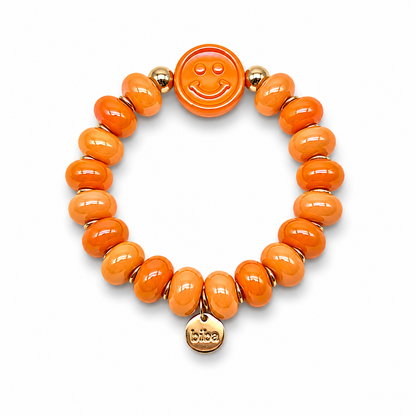 Armband Smiley elastisch bunte Süßigkeiten Candy Biba Rosa Pink Orange Lila