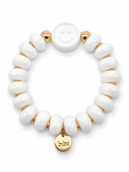 Armband Smiley elastisch bunte Süßigkeiten Candy Biba Rosa Pink Orange Lila