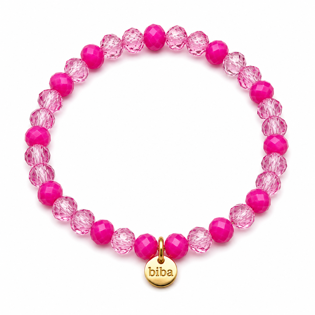 Biba Armband elastisch Crystal Perlen in bunte Farben, ideal zum Kombinieren