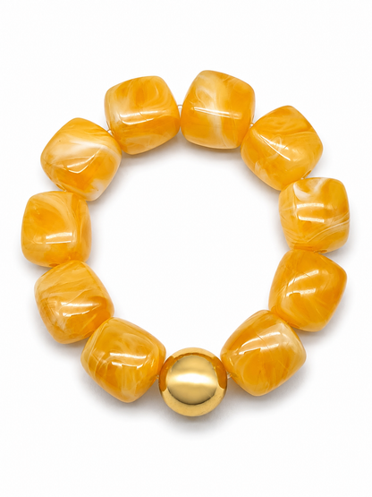 Armband Bricks Bunt elastisch Rot Gelb Schwarz Petrol Grün Goldfarben