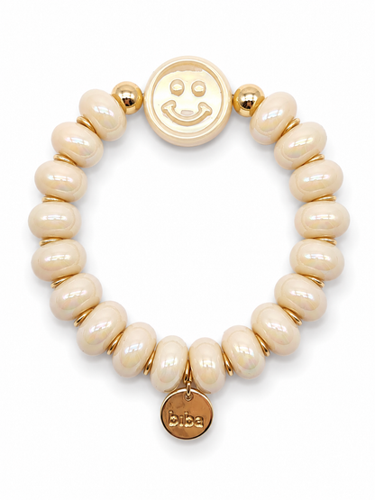 Armband Smiley elastisch bunte Süßigkeiten Candy Biba Rosa Pink Orange Lila