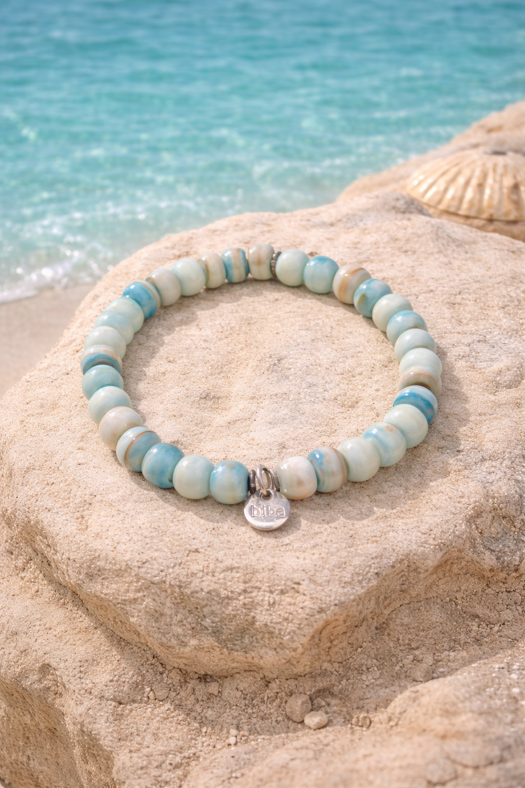 Armband elastisch  Wolkenhimmel am Arm Hellblau Trend Sommer Biba
