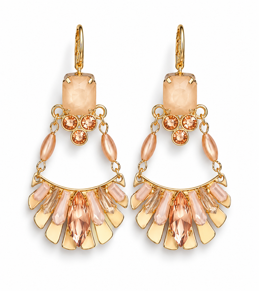 Biba Ohrringe Ohrhänger Abricot Goldfarben nickelfrei hightlight elegant party