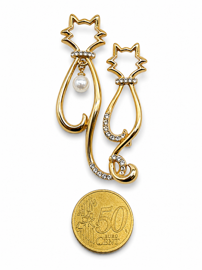 Brosche Katzen Katze Kater Kitten Modeschmuck Märchen