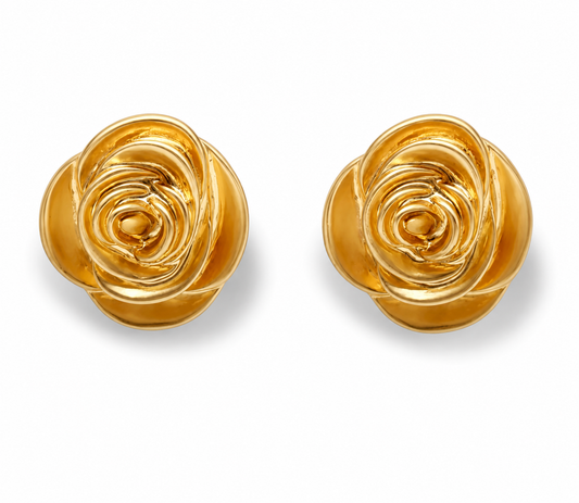 Ohrringe Ohrstecker Goldene Rose Nickelfrei Sweet7 Blumen Rosen