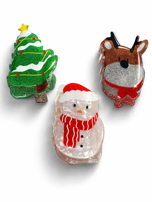 Haarklammer Weihnachten Weihnachtsbaum Schneemann Rentier Sensibling Corp.