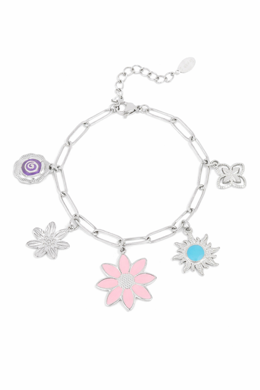 Armband Bettelarmband Charm-Armband Bloom & Blink Blume Nickelfrei Yehwang