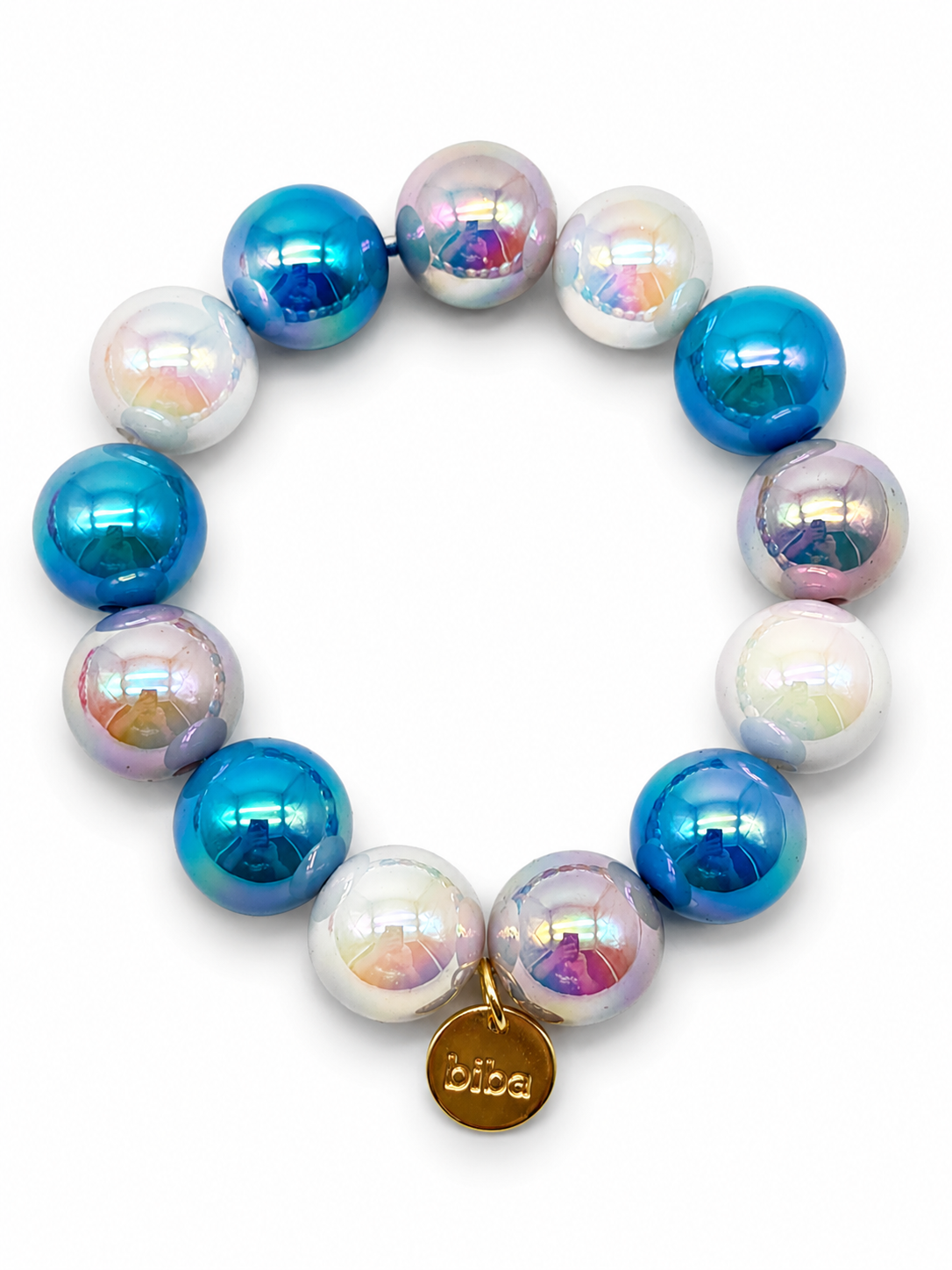 Armband elastisch Space Beads 1,7 Cm verschiedene Farben Biba