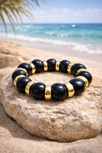 Armbänder Goldfarben Schwarz Rauch-Braun Grün Creme Dipped Shop  Nickelfrei