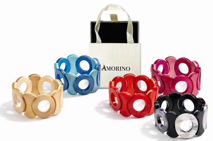 Armband Acryl Retro brocante 70 Jahre Stil verschiedene Farben Amorino