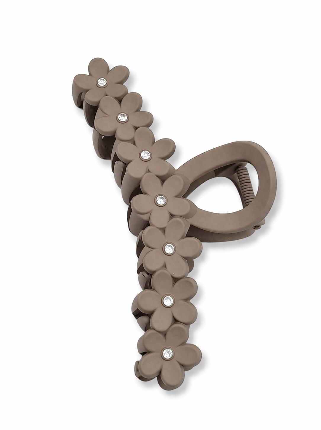 Haarklammer Haarschmuck 7 Blumen Taupe beige creme schwarz Yehwang