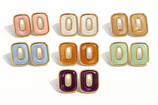 Biba Ohrringe ohrstecker beige braun grün rot lila rosa modeschmuck nickelfrei