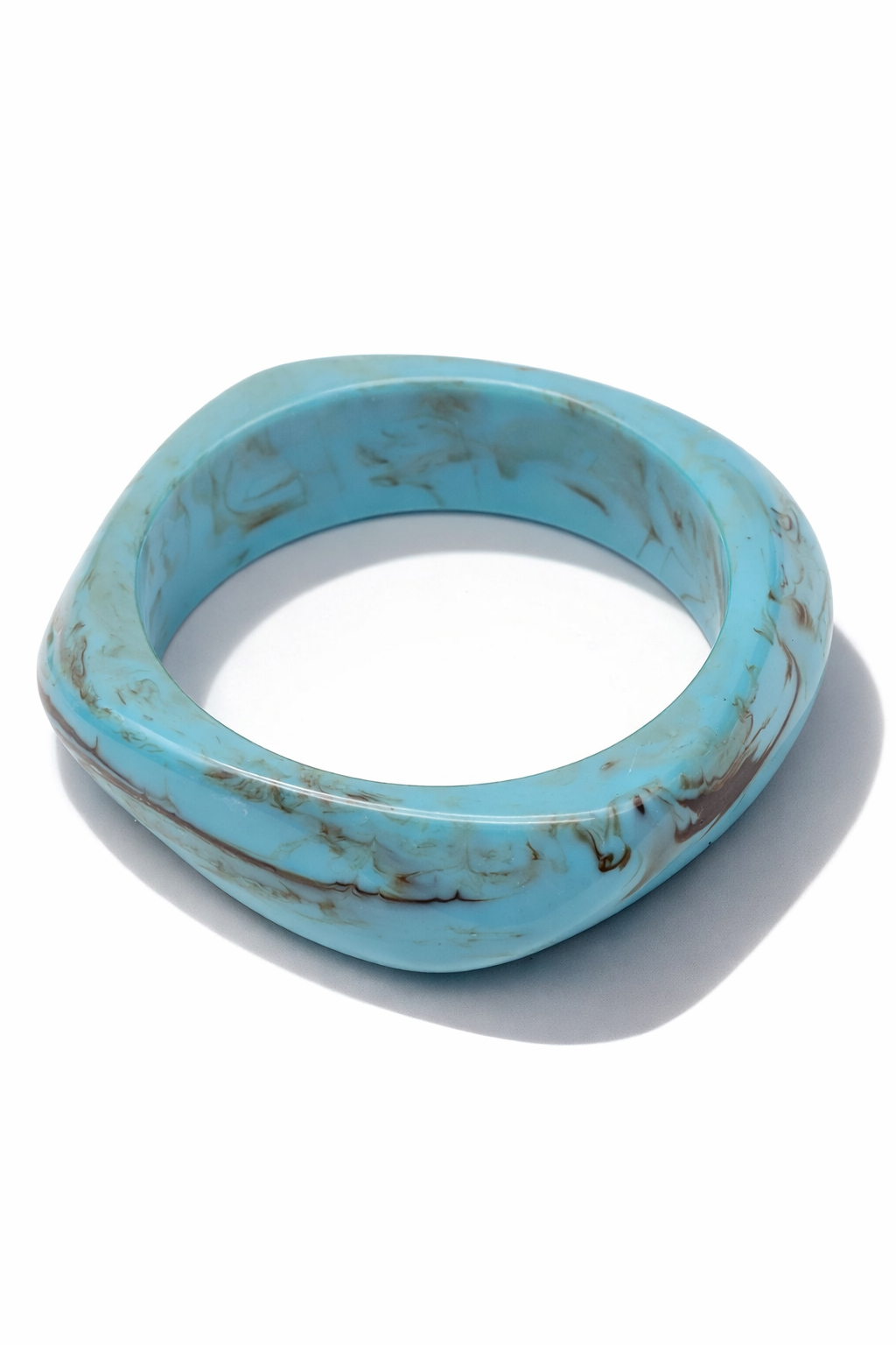 Armband Acryl Türkis marmor-look schmal breite Trend Sommer Cosmos