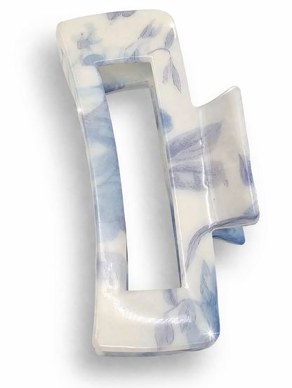 Haarklammer Haarspange Haarschmuck creme Jeansblau oval rechteckig Yehwang