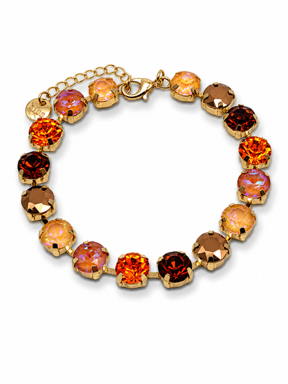 Armband Straßsteinen Orange-Rosa oder Rot-Orange Biba