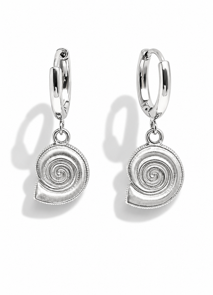 Ohrringe Muschelwirbel Schnecke nickelfrei silber- Goldfarben Sommer Yehwang