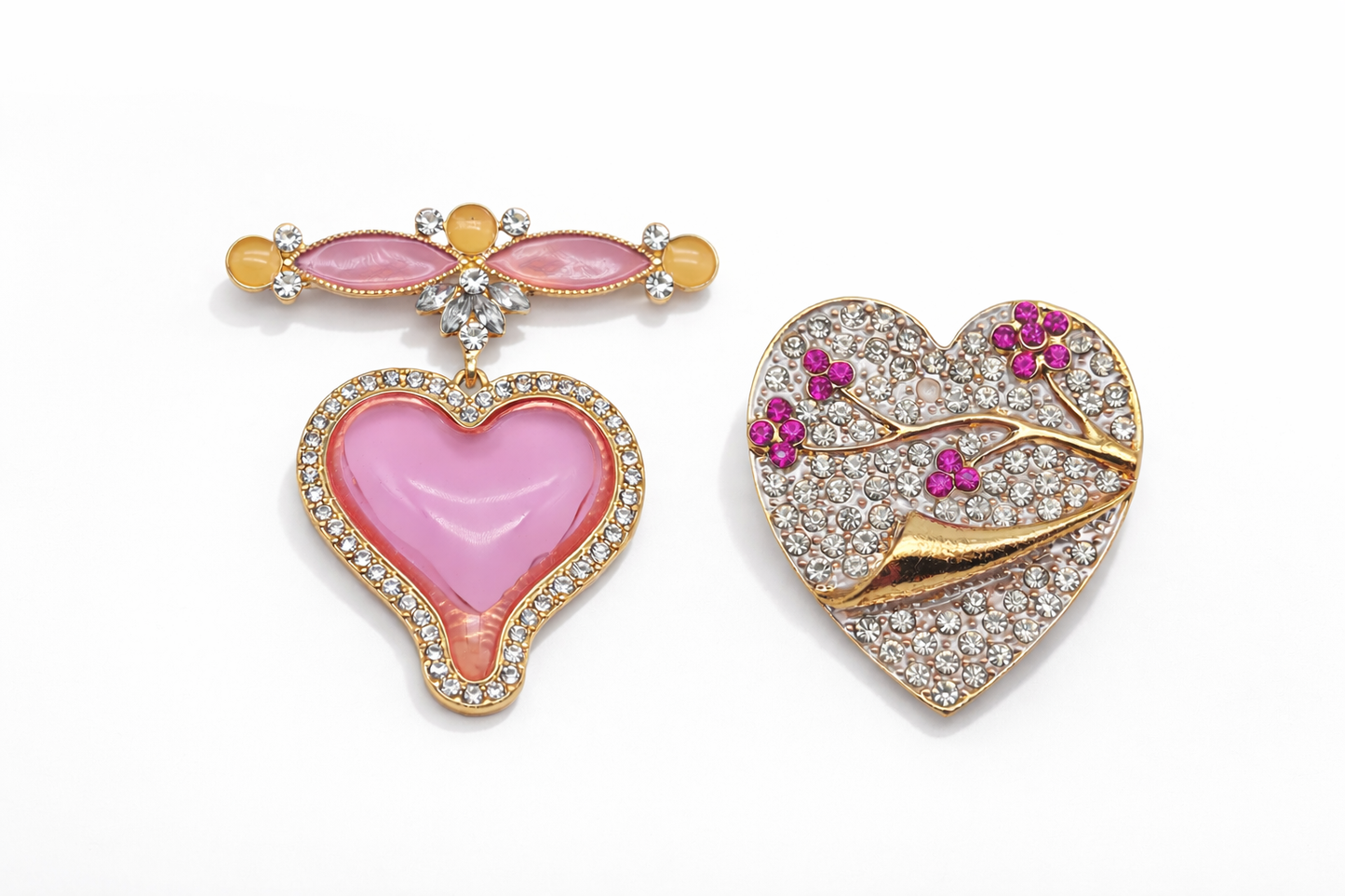 Brosche herz herzen rot rosa liebe sehnsucht romantik zusammen