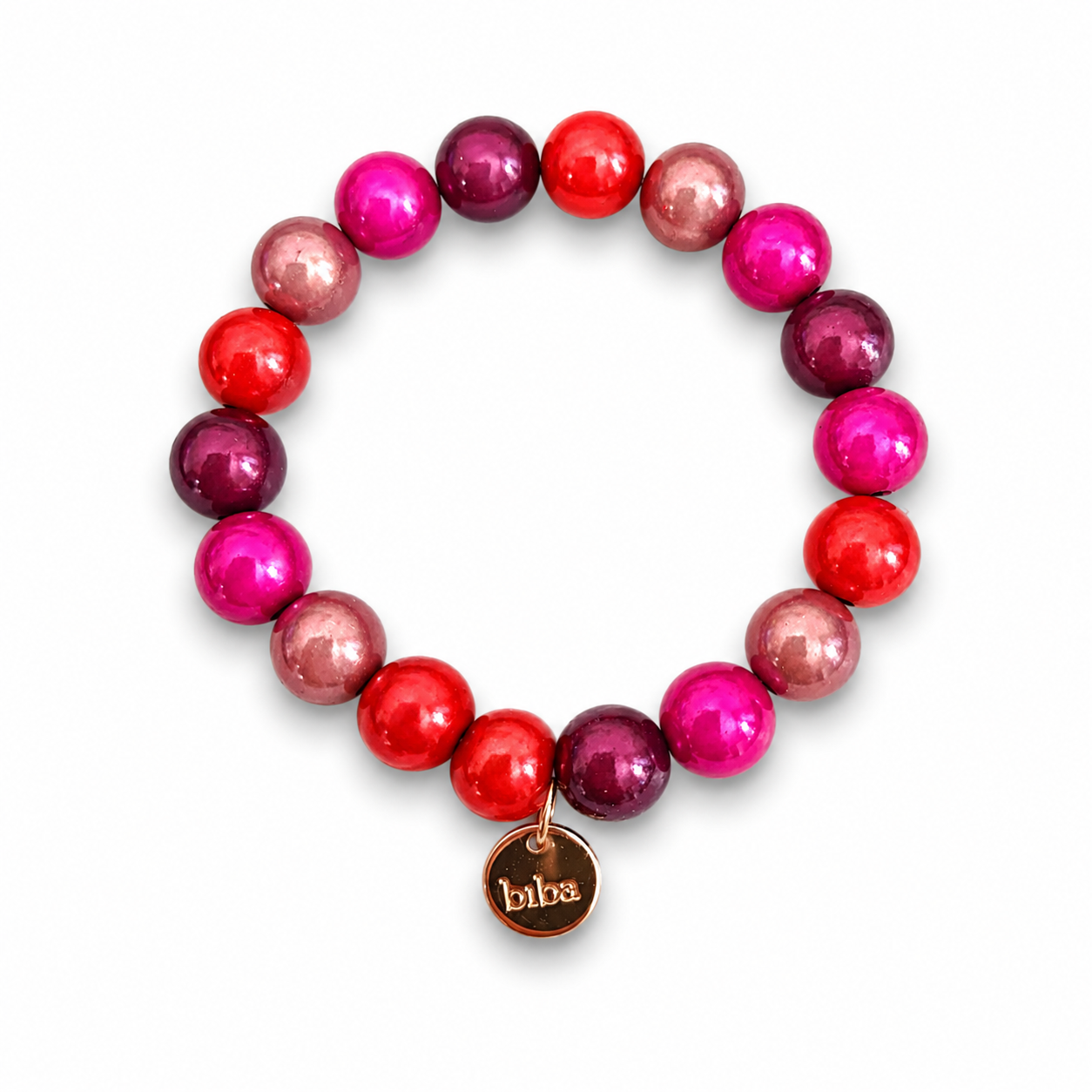 Armband elastisch Space Beads 1,2 Cm verschiedene Farben Biba