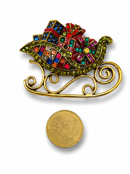 Brosche Modeschmuck Eisbär Süßigkeiten Geschenk weiß  Nussknacker weihnachten Winter