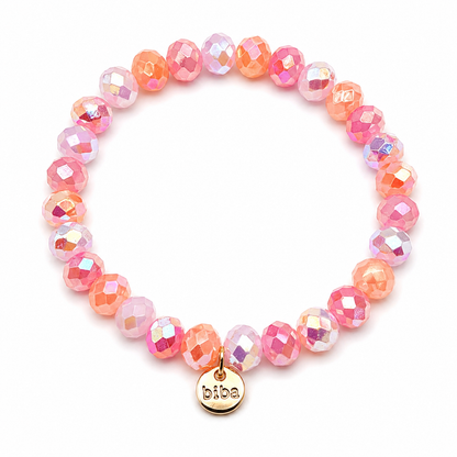 Biba Armband elastisch Crystal Perlen in bunte Farben, ideal zum Kombinieren
