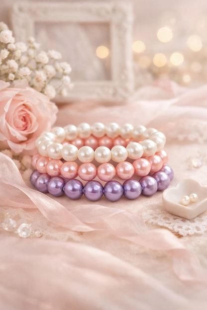 Armbänder Set lila rosa weiß qualität kombinierbar pastels modeschmuck 2026 Ardoné