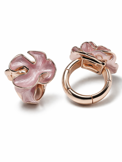 Ring Elastisch Emaile Volant Farben Blume abstrakt nickelfrei Amorino