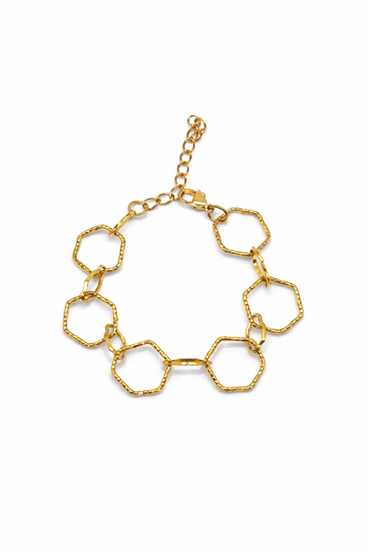 Armband feines Armband mit Honig Rad förmige Glieder trend Sommer Cosmos