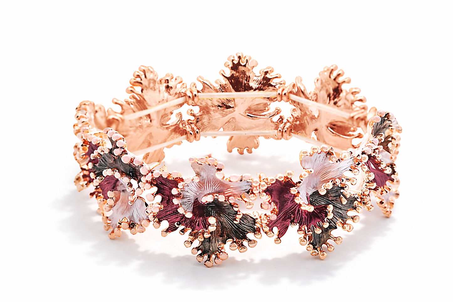 Armband elastisch Emaille Blumenarmband stretch bunt nickelfrei Amorino