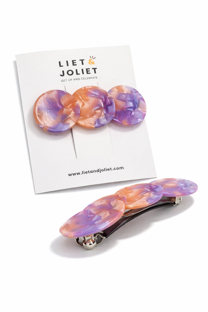 Haarspange 3 Kreise Pastelltöne 2 Farben 9 cm Haarschmuck Liet & Joliet