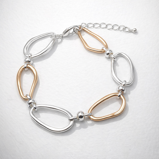 Armband Silber Goldfarben Elegant filigran Nickelfrei Kombinierbar Amorino