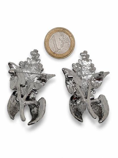 Brosche Edelflieder Flieder Rosa Lila Blumen Blüte Modeschmuck