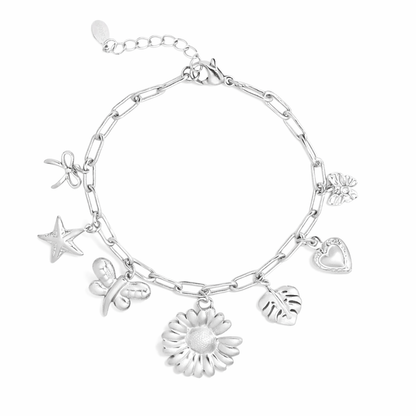 Armband Bettelarmband„Botanical Suprice“ Silber- und Goldfarben Nickelfrei Yehwang