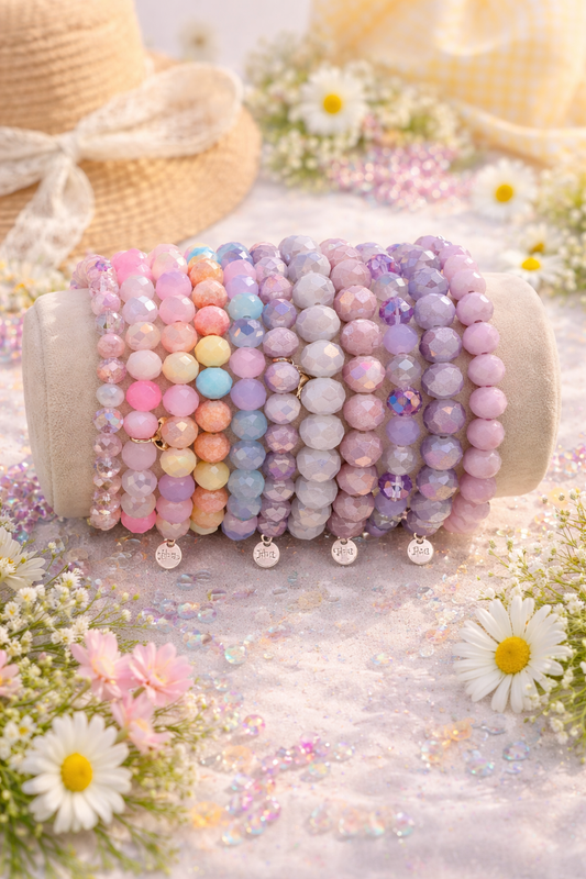 Armband verschiedene bunt Farben Treasures Kristall elastisch Nickelfrei Kombinierbar Biba