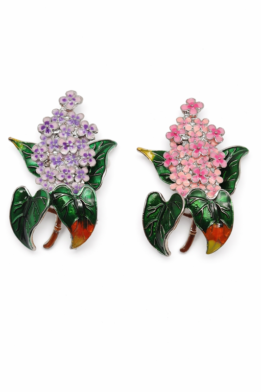 Brosche Edelflieder Flieder Rosa Lila Blumen Blüte Modeschmuck