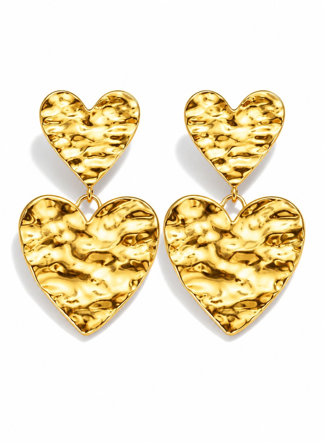 Ohrringe Ohrhänger Silber-Goldfarben nickelfrei liebe Romantik Herz Yehwang