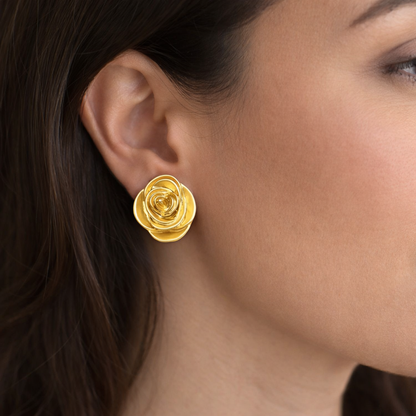 Ohrringe Ohrstecker Goldene Rose Nickelfrei Sweet7 Blumen Rosen