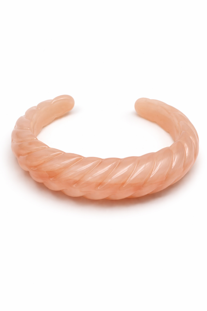 Armreif Acryl Hellgrün Rauch-Braun Rosa Beige Nickelfrei Trend Sommer