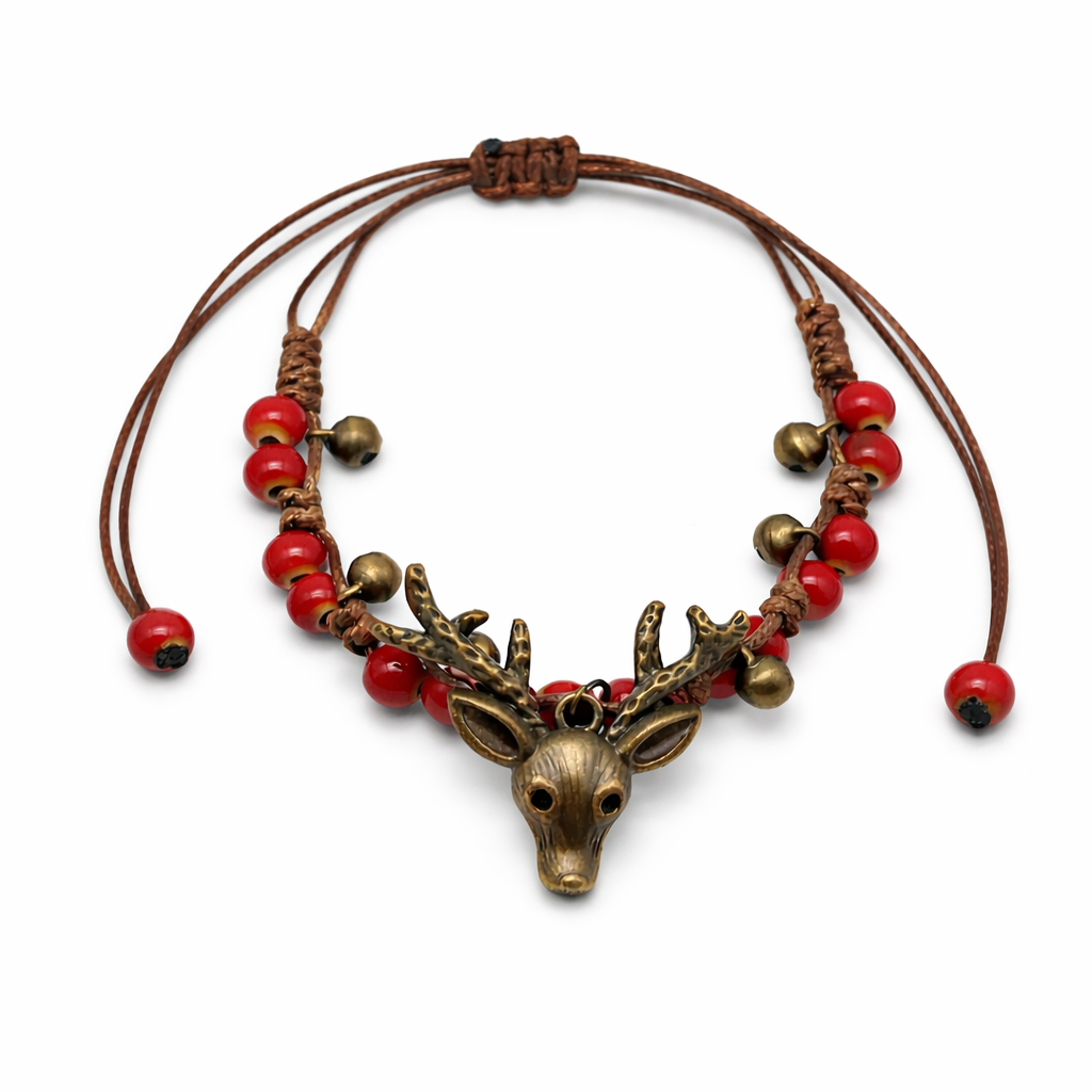 Armband Freunschaftsarmband mit Hirsch Reh Bambi Natur Wald Nickelfrei