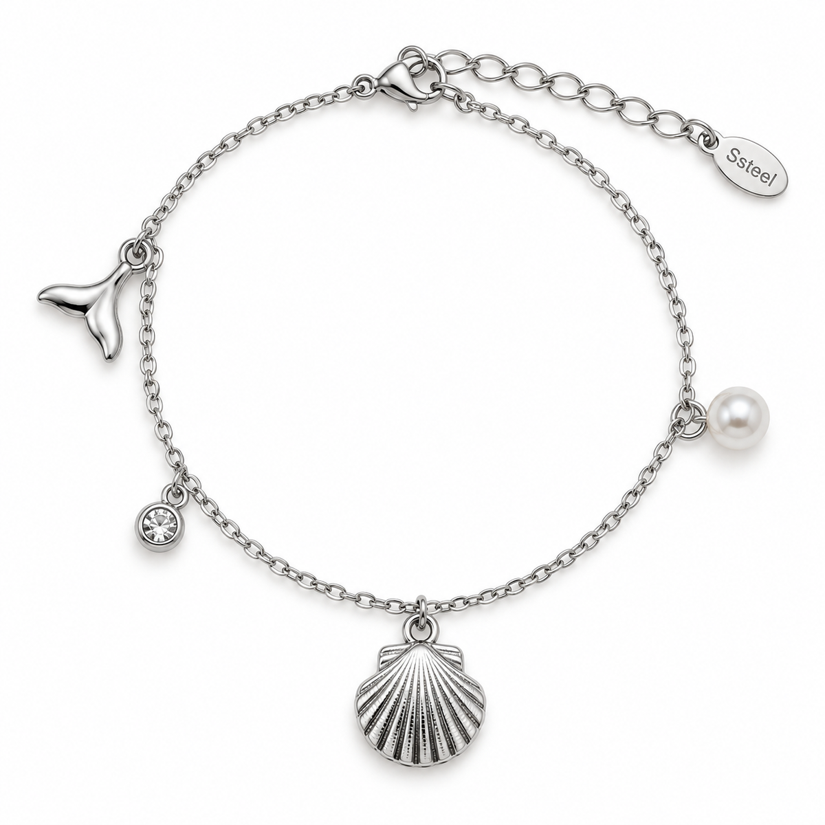 Armband Bettelarmband silberfarben Nickelfrei Meereselementen Yehwang
