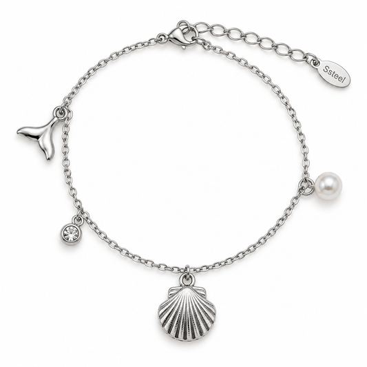 Armband Bettelarmband silberfarben Nickelfrei Meereselementen Yehwang