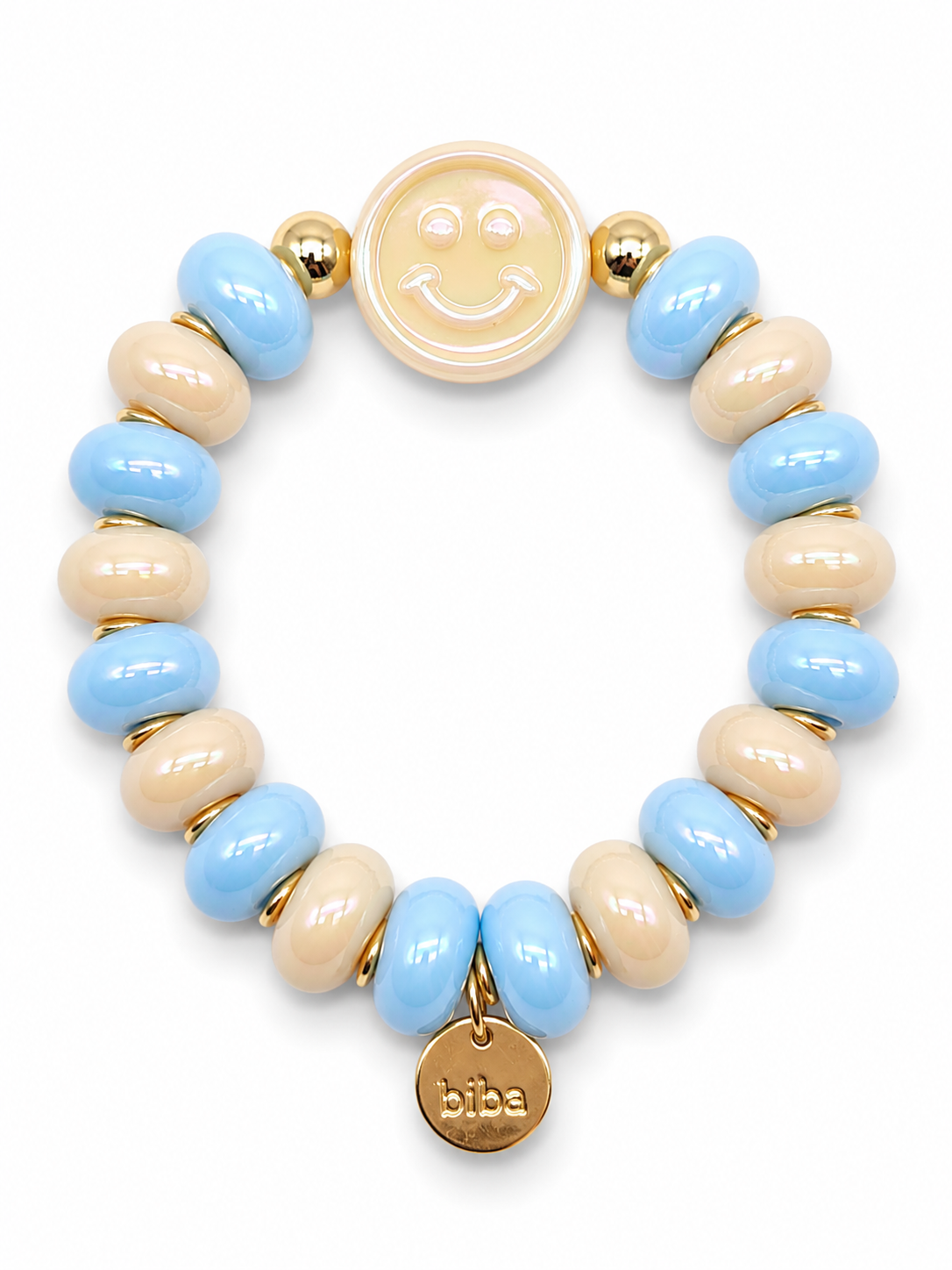 Armband Smiley elastisch bunte Süßigkeiten Candy Biba Rosa Pink Orange Lila