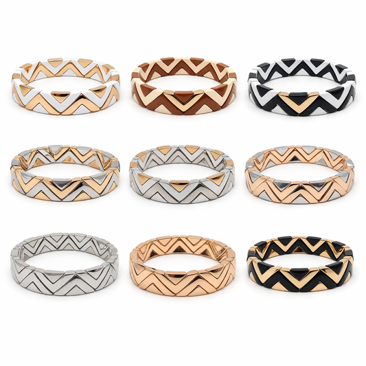 Armbänder Edelstahl Nickelfrei Gold Schwarz Braun Silberfarben TREND