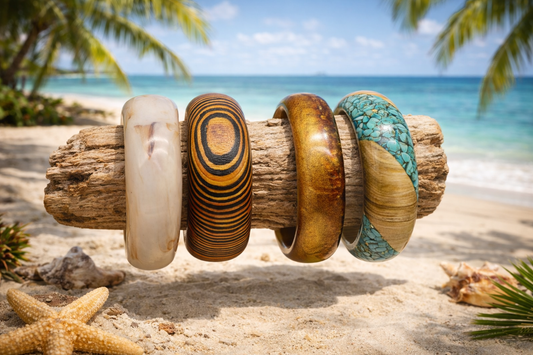 Armband Resin Acryl Holz Türkis Gold Bronze Marmor Trend Cosmos