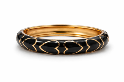 Armband Klapp-Armband Schwarz Goldfarben Lila herz Zebra Nickelfrei Sommertrend