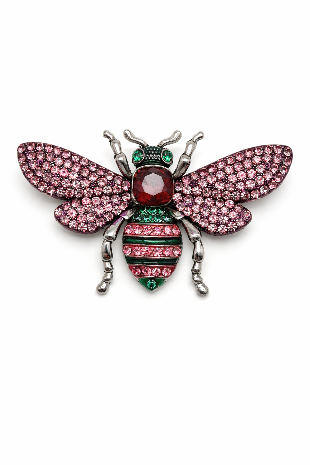 Brosche Pinker Käfer Insekt Garten Blumen Natur Modeschmuck