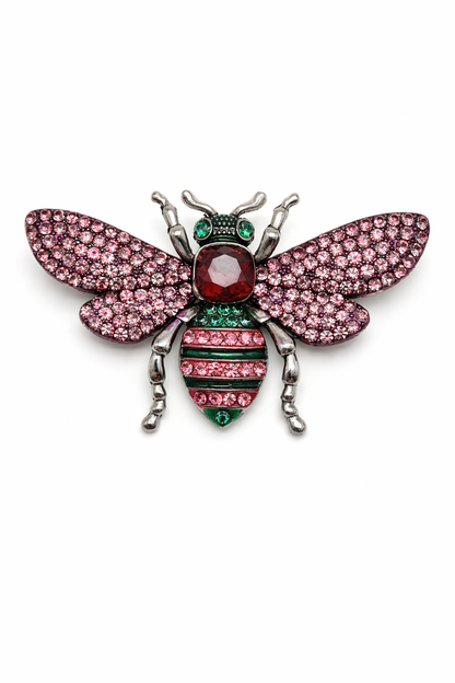 Brosche Pinker Käfer Insekt Garten Blumen Natur Modeschmuck
