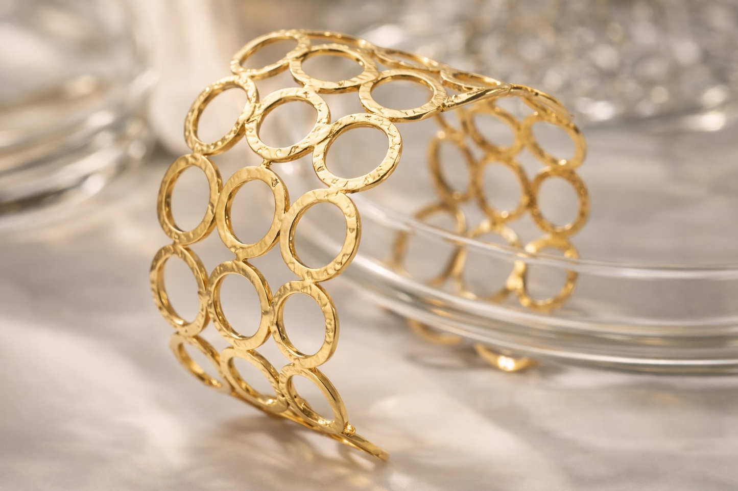 Armreif in Goldfarben Silberfarben Kreise 2026 Nickelfrei Trend Ardoné