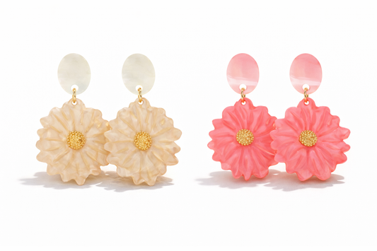 Ohrhänger "Ibiza Flowers" Biba Nickelfrei Rosa Creme Trend 2026